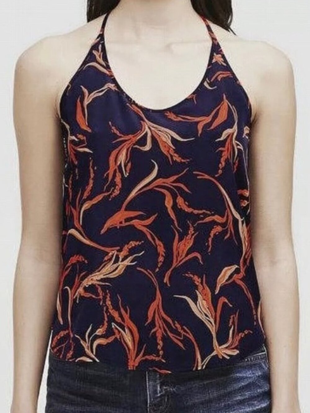 L'Agence Silk Floral Racerback Cami Tank Top Small S - Picture 4 of 9